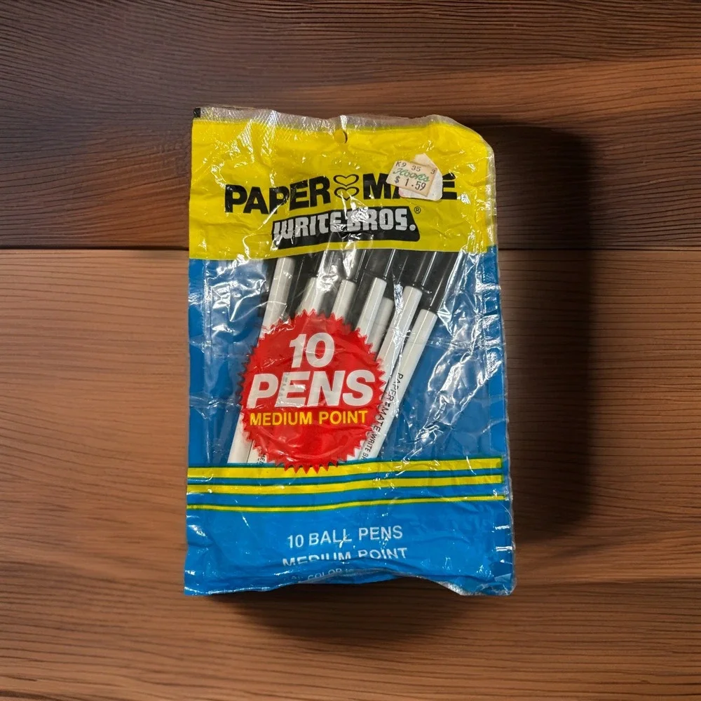 Vtg Paper Mate Write‎ Bros. Ballpoint Pen Medium Point Black Ink 1980s 90s Lot 3